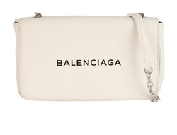 Logo Crossbody, Leather, White, 8008, 1*